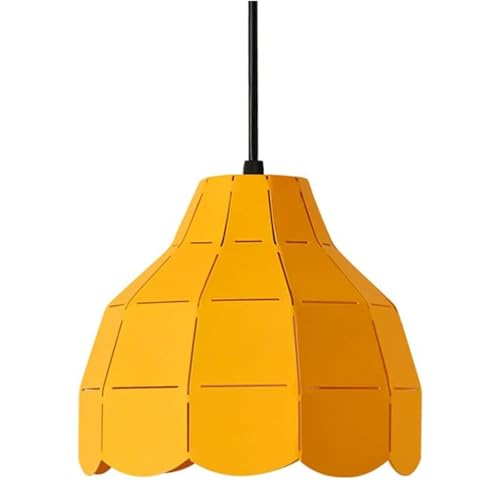 MEVZHH Nordischemalistischendelleuchten Europäische Farbe Industrie Kronleuchter, Moderne E27 Einzelkopf Hängelammodischersonalisiertepenschirm Für Schlafzimmer/Gelb von MEVZHH