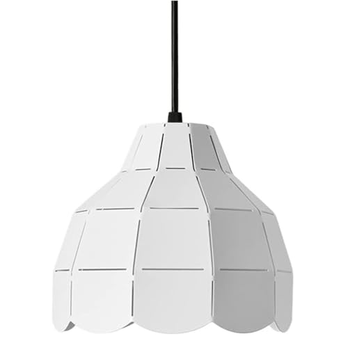 MEVZHH Nordischemalistischendelleuchten Europäische Farbe Industrie Kronleuchter, Moderne E27 Einzelkopf Hängelammodischersonalisiertepenschirm Für Schlafzimmer/Weiß von MEVZHH
