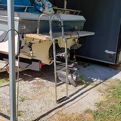 MEVZHH Ponton Bootsleitern, 4 Schritt Falten, Edelstamarine Hintereinteleskop Leiter Mit Griffen & Breitedale, Schwimmbad Dock Leiter, Top Mount MEVZHH Ponton Bootsleitern, 4 Schritt Falten, Edelstamarine Hintereinteleskop Leiter Mit Griffen & Breitedale, Schwimmbad Dock Leiter, Top Mount von MEVZHH