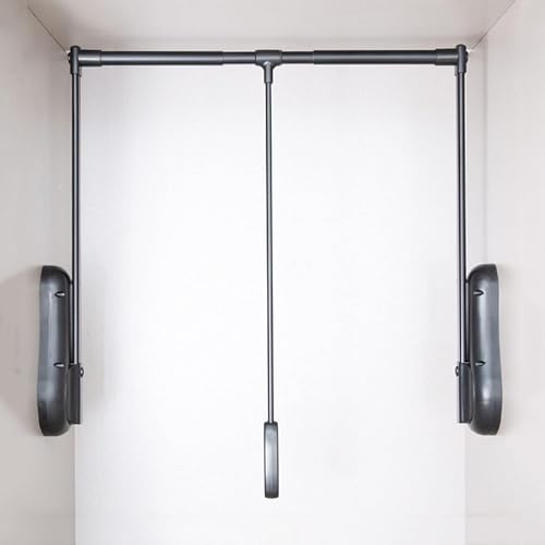 MEVZHH Schrankheben Hanger Trocknungsstand/Drop-Down Schiene, Home Pull-Down Verstellbare Breite Mantel Rack, Schrankstange Kleiderbügel Alumiweiche Reset Platzsparende Kleiderschiene, A-650/B/850 von MEVZHH