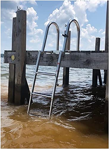 MEVZHH Schwere Ponton Bootsleiter, 4 Schritt Falten Marine Yachtkop Leitern, Für Dock/Außenbord/Schwimmbad, Last 150Kg / 330Lbs MEVZHH Schwere Ponton Bootsleiter, 4 Schritt Falten Marine Yachtkop Leitern, Für Dock/Außenbord/Schwimmbad, Last 150Kg / 330Lbs von MEVZHH