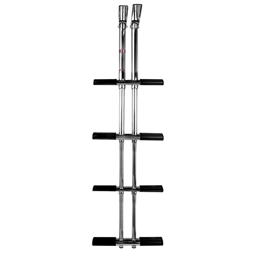 MEVZHH Schwimmbad Leitern,Kop Ponton Boot 115Cm / 45Inch Hohe, Heavy Duty Edelstafalten 4 Schritt Leiter, Für Marine Yacht/Schwimmen von MEVZHH