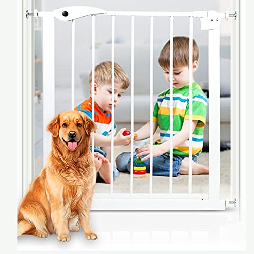 MEVZHH Sicherheit Tor Haustier Sicherheit Tor Auto Schließen Schaukel Schließen Trepzadruck Installation Metalltor Für Kinder Kleinkinder Kinder S / 110-117Cm/124-131Cm von MEVZHH