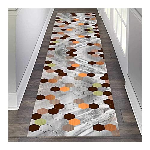 MEVZHH Teppiche, Flur Teppich, Geometrische Muster Bereich Teppiche Edgicuttable Weich Einfach Reinigen Für Schlafzimmer Boden Küche/a / 60X300Cm/Ein/80 * 600 cm von MEVZHH