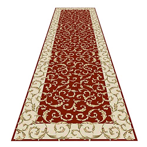 MEVZHH Teppiche, Halle Teppich, Rote Rutschfeste Bereich Teppiche Cuttable Edgisuperfine Faser Weich Antistatisch Für Home Wohnzimmer Küche Dekoration/a / 80X400Cm/Ein/100 * 500Cm von MEVZHH