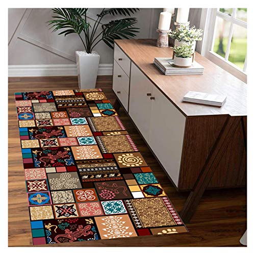 MEVZHH Teppiche, Halle Teppich, Rutschschutz Bereich Teppiche Cuttable Touch Weich Waschbar Für Eingangsweg Boden, Küche, Badezimmer, Benutzerdefinierte Länge/a / 90X500Cm/Ein/100 * 500Cm von MEVZHH
