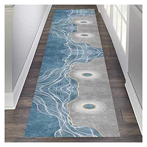 MEVZHH Teppiche, Halle Teppich, Rutschschutz Bereich Teppiche Dünne Niedrige Stapel Bodenschutzer Rand Waschbar Für Indoor-Flure, Eingänge/a / 100X200Cm/Ein/140 * 200Cm von MEVZHH