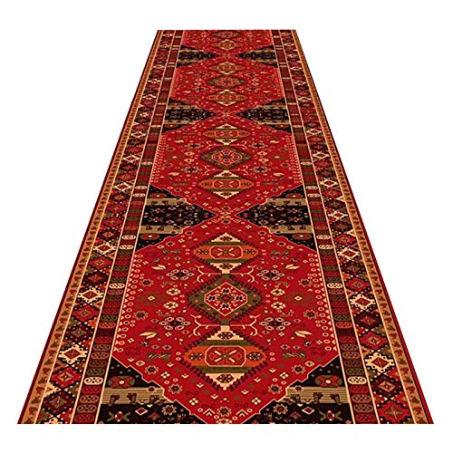 MEVZHH Teppiche, Halle Teppich, Stil Blumenmuster Mit Border Home Décor Bereich Teppiche Rutschfeste Dünne Niedrige Stapel 0.6Cm Für Küche Badezimmer, / a / 60X800Cm/Ein/80 * 100 cm von MEVZHH