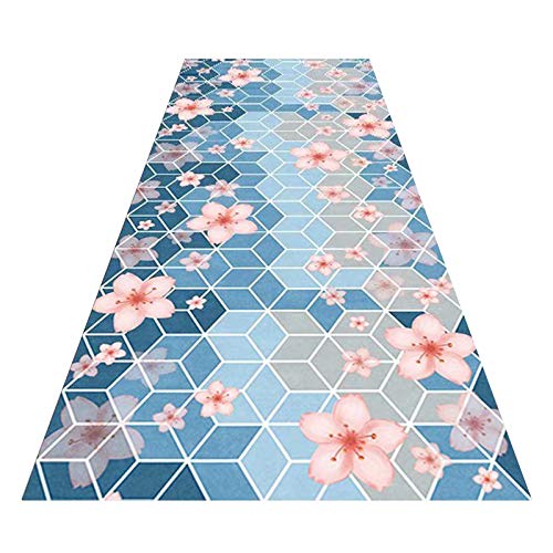 MEVZHH Teppiche, Lange Halle Teppich, Küchenbereich Teppiche Skidstatische Schallisolierte Touch Weich Für Eininnendekoration, Dicke 0.6Cm / a / 100X300Cm/Ein/60 * 300 cm von MEVZHH