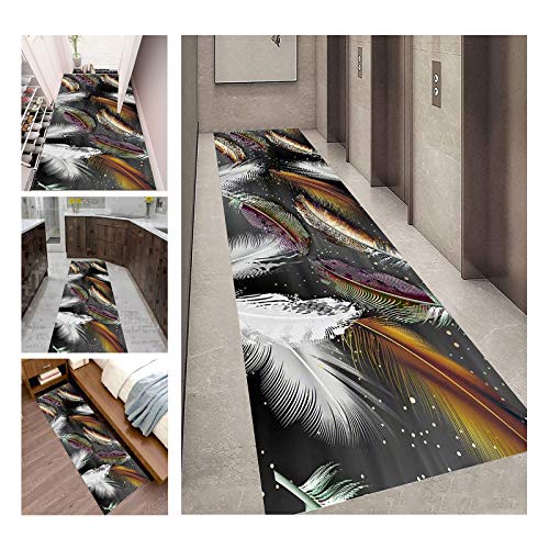 MEVZHH Teppiche, Lange Halle Teppich, Rutschfeste Spaltbare Flur Bereich Teppiche Bodenschutzer Schmutz Trapper Für Einbadezimmer Küche/a / 60X300Cm/Ein/60 * 100 cm von MEVZHH
