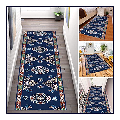 MEVZHH Teppiche, Runner Teppiche Für Flur Teppich, Waschbar Rutschschutz Pad Bordered Dünnen Niedrigen Haufen Für Harte Oberflächenböden Küche Schlafzimmer Tür Dekoration/a / 1.2 X 5M/EIN/1,4 * 1M von MEVZHH