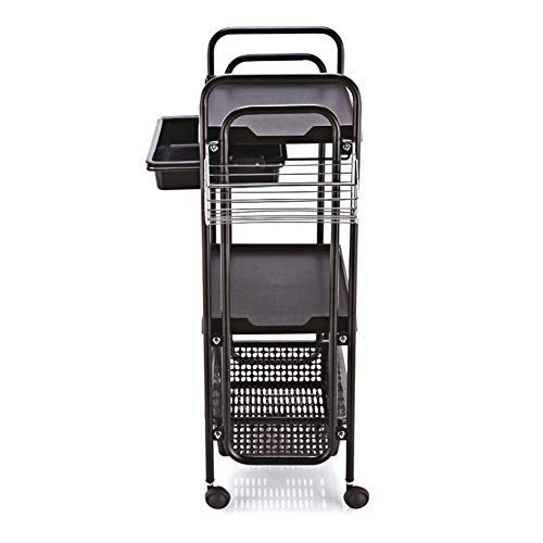 MEVZHH Trolleys, Bewegliche Hand Lkw Haushalt Servierwagen 3 Tier Storage Cart, Für Beauty Salon Haar, Starollwagen Mit Rädern von MEVZHH