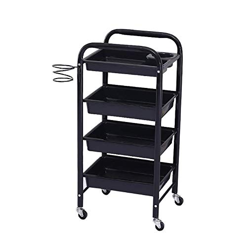 MEVZHH Trolleys, Bewegliche Hand Trucks Aufbewahrungswagen, Küche Beauty Salons Warenkorb Mit 4 Pvc-Schublade, Rollwagen Mit Haartrockner Halter, Mit Eisenrad MEVZHH Trolleys, Bewegliche Hand Trucks Aufbewahrungswagen, Küche Beauty Salons Warenkorb Mit 4 Pvc-Schublade, Rollwagen Mit Haartrockner Halter, Mit Eisenrad von MEVZHH