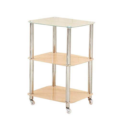 MEVZHH Trolleys, Bewegliche Hand Trucks Haushalt Servierwagen Edelstaaufbewahrungswagen, Trolley Mit 4 Rollrädern Für Beauty Salon Spa, Ausrüstuinstrument Werkzeug Regal/B / 2 Ebenen/Ein/3 Ebenen von MEVZHH