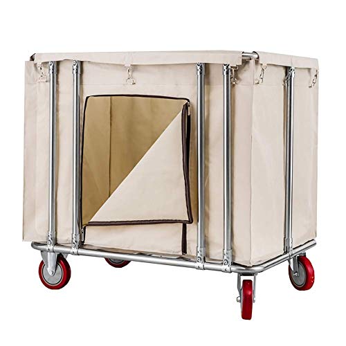 MEVZHH Trolleys, Bewegliche Kutschen, Küchenlagerhandkarren, Wäschekorb-Sortierkarren Mit Leisen Rädern, Handwagen, Geschäftsserie Mit Reißverschluss-Tür/Beige/90X60X85Cm MEVZHH Trolleys, Bewegliche Kutschen, Küchenlagerhandkarren, Wäschekorb-Sortierkarren Mit Leisen Rädern, Handwagen, Geschäftsserie Mit Reißverschluss-Tür/Beige/90X60X85Cm von MEVZHH