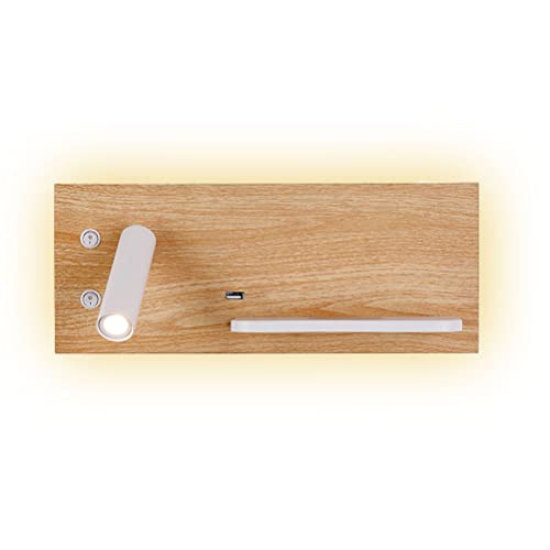 MEVZHH Wandlampen, 7W Modern Led Wall Light Metall Holz Look Mit Drahtlosem Ladegerätd Usb-Anschluss, 350 ° Drehbare 3W Led Bettleselammit Schalter, Indoor Wandlampe/Rechts MEVZHH Wandlampen, 7W Modern Led Wall Light Metall Holz Look Mit Drahtlosem Ladegerätd Usb-Anschluss, 350 ° Drehbare 3W Led Bettleselammit Schalter, Indoor Wandlampe/Rechts von MEVZHH