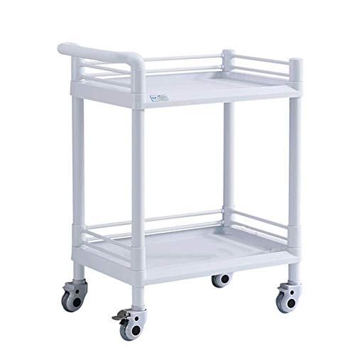 MEVZHH Warenwagen, Bewegliche Hand Lkw Aufbewahrungswagen, Küche Service Cart 2 Tier Trolley, Beauty Salon Utility Rollwagen Mit Griff/Weiß / 75 X 53 X 90Cm/Weiß/66 * 45 * 90 cm MEVZHH Warenwagen, Bewegliche Hand Lkw Aufbewahrungswagen, Küche Service Cart 2 Tier Trolley, Beauty Salon Utility Rollwagen Mit Griff/Weiß / 75 X 53 X 90Cm/Weiß/66 * 45 * 90 cm von MEVZHH