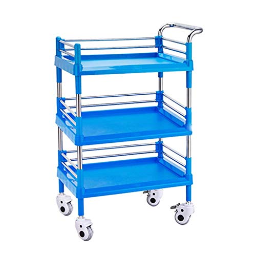 MEVZHH Warenwagen, Bewegliche Hand Trucks Aufbewahrungswagen, Küche 3-Tier Multi-Zweck-Service-Warenkorb, Beauty Salon Trolley, Rollwagen/Blau / 64 X 44 X 100Cm/Blau/54 * 37 * 100 cm MEVZHH Warenwagen, Bewegliche Hand Trucks Aufbewahrungswagen, Küche 3-Tier Multi-Zweck-Service-Warenkorb, Beauty Salon Trolley, Rollwagen/Blau / 64 X 44 X 100Cm/Blau/54 * 37 * 100 cm von MEVZHH