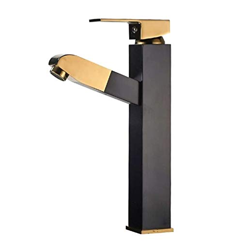 MEVZHH Wasserhahn, Wasserhahn, Schwarzer Badehahn Mit Ausziehbarer Handdusche Einhebel-Mischer Waschbecken-Hahn Waschbecken-Hahne Wasser Heißed Kalte Hahne, Aus Messing/H27,5 cm MEVZHH Wasserhahn, Wasserhahn, Schwarzer Badehahn Mit Ausziehbarer Handdusche Einhebel-Mischer Waschbecken-Hahn Waschbecken-Hahne Wasser Heißed Kalte Hahne, Aus Messing/H27,5 cm von MEVZHH