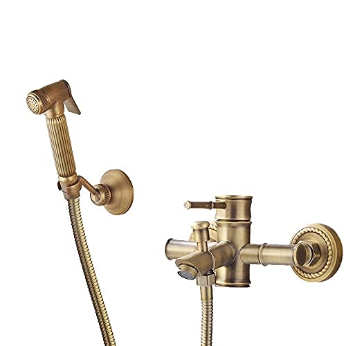 MEVZHH Wasserhahn, Wasserhahn Professioneller Spülbecken Mischer Hahn Küchenhahnd Spray Hahn Wanne Dusche Hahn Antike Retro Dusche Set Keramik/Ein MEVZHH Wasserhahn, Wasserhahn Professioneller Spülbecken Mischer Hahn Küchenhahnd Spray Hahn Wanne Dusche Hahn Antike Retro Dusche Set Keramik/Ein von MEVZHH