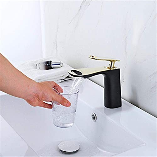 MEVZHH Wasserhahn,Wasserhahn Badezimmer Low Waschbecken Wasserhahn Badezimmer Waschbecken Kupferhahn Single Griff/Loch Wasserhahn Waschbecken Wasserfall Mischhahn,White1/Schwarz MEVZHH Wasserhahn,Wasserhahn Badezimmer Low Waschbecken Wasserhahn Badezimmer Waschbecken Kupferhahn Single Griff/Loch Wasserhahn Waschbecken Wasserfall Mischhahn,White1/Schwarz von MEVZHH