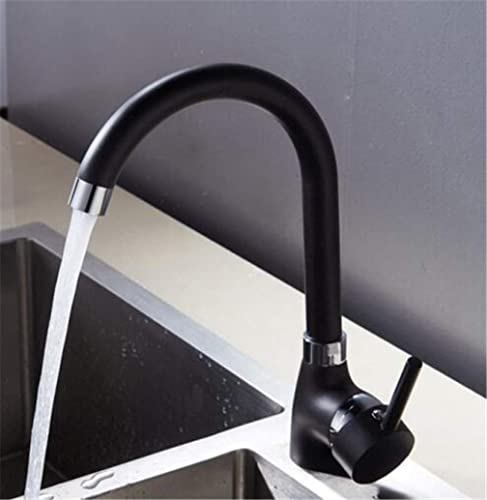 MEVZHH Wasserhahne, Küchenhahne Schwarzer Eingriff Küchenmischer Kalted Heiße Küchenhahn Einloch Wasserhahn Deck 360 Drehbar Montiert/Schwarz MEVZHH Wasserhahne, Küchenhahne Schwarzer Eingriff Küchenmischer Kalted Heiße Küchenhahn Einloch Wasserhahn Deck 360 Drehbar Montiert/Schwarz von MEVZHH