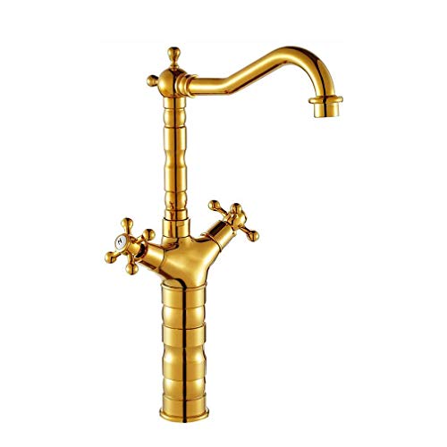 MEVZHH Wasserhahne, Wasserhahn,D Badezimmer 360 ° Drehbarer Waschbecken Wasserhahn Zwei Griff Mischer Spülbecken Wasserhahne, Hoher Auslauf, Aus Messing MEVZHH Wasserhahne, Wasserhahn,D Badezimmer 360 ° Drehbarer Waschbecken Wasserhahn Zwei Griff Mischer Spülbecken Wasserhahne, Hoher Auslauf, Aus Messing von MEVZHH