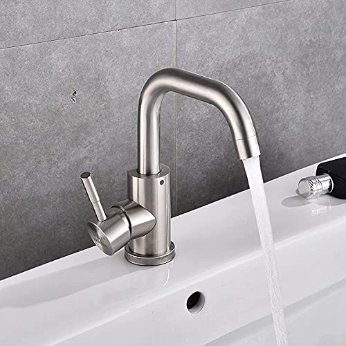 MEVZHH Wasserhahne, Wasserhahn Küchenhahn Heiß-D Kaltwasserhahn Küchenwaschbecken Größe Sieben Hahn Badezimmer Schrank Eitelkeit Mischen Vae Single Loch/1 von MEVZHH