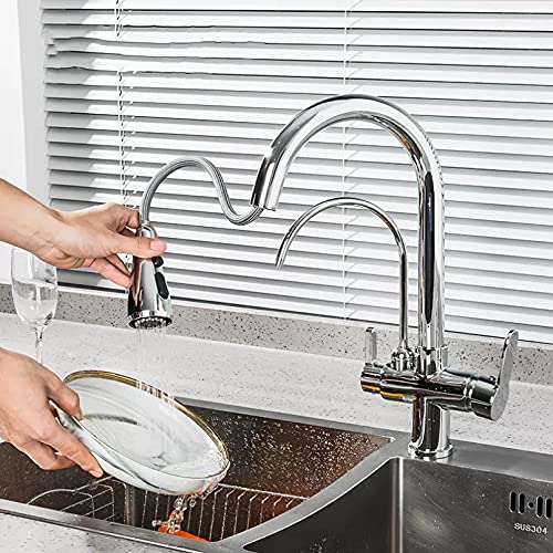 MEVZHH Wasserhahne, Wasserhahn Messihahn Ziehen Sie Küche Waschbecken Hahn Filter Trinkwasser Mischer Reiniguküche Heißed Kalte Mischer Hahn 360 Grad/1 MEVZHH Wasserhahne, Wasserhahn Messihahn Ziehen Sie Küche Waschbecken Hahn Filter Trinkwasser Mischer Reiniguküche Heißed Kalte Mischer Hahn 360 Grad/1 von MEVZHH