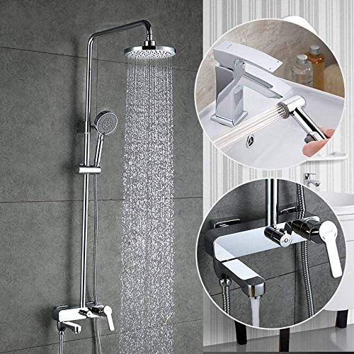 MEVZHH Wasserhahne,Dusche Set Duschhahn Wasserfall Badehahn Mischer Waschbecken Wasserhahn Messibad Duschhahne,Badezimmer Handheld MEVZHH Wasserhahne,Dusche Set Duschhahn Wasserfall Badehahn Mischer Waschbecken Wasserhahn Messibad Duschhahne,Badezimmer Handheld von MEVZHH