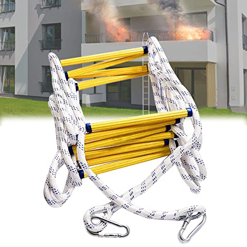 MEVZHH Weiche Leiter Notfall Climroleitern, Mit Karabiner, Fleiter Feuerflucht, Notfall Seil Leiter Feuerdichte Rettungsleiter Für Spiel Set, Baumhaus, Spielplatz, 10Ft / / 10Ft / / 16Ft / 5M/59Ft / 1 von MEVZHH