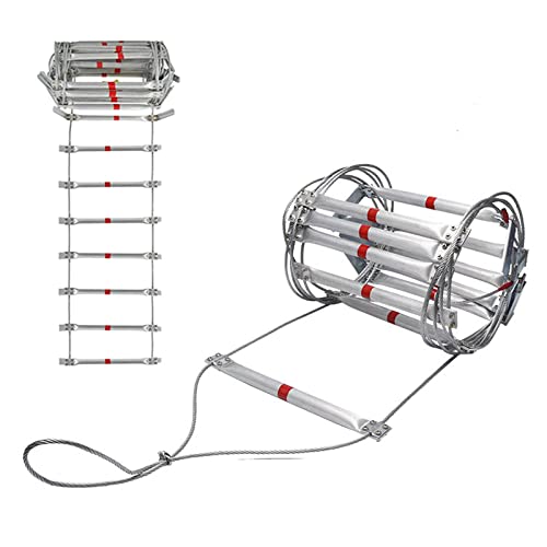 MEVZHH Weiche Leiter Seil Leiter,Notfall Seil Leiter Feuerfeste Rettungsleiter,Fleiter Feuer Flucht 2-6 Story Häuser, Climroleitern/a / 8M / 26.3Ft von MEVZHH