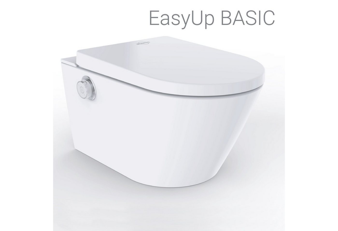 MEWATEC Dusch-WC EasyUp Basic, wandhängend, Komplett-Set, - Die Marken Dusch WC Komplettanlage mit Basisfunktionen und EasyUp Schnelllöse-Funktion von Deckel/Brille von MEWATEC