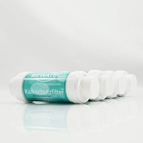 MEWATEC Dusch-WC Kalkschutzfilter MF100 Jahresvorrat (4 Stück) Vorteilspack Sparpack Dusch-WC-Filter von MEWATEC