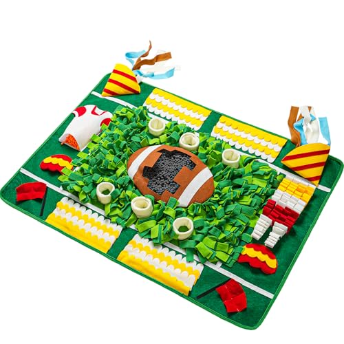 MEWOOFUN Schnüffelmatte für Hunde, große Rassen, Fußball-Thema, Schnüffel-Futtermatte für Langeweile, Geruchstraining, interaktives Hunde-Puzzle-Spielzeug, Schnüffelmatte fördert die Nahrungssuche und MEWOOFUN Schnüffelmatte für Hunde, große Rassen, Fußball-Thema, Schnüffel-Futtermatte für Langeweile, Geruchstraining, interaktives Hunde-Puzzle-Spielzeug, Schnüffelmatte fördert die Nahrungssuche und von MEWOOFUN