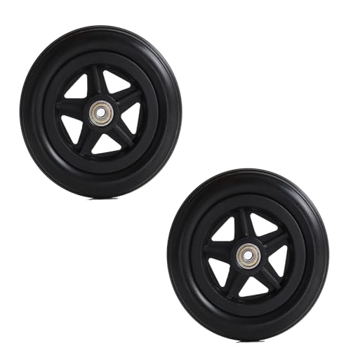 MEWVABKW 15cm Rollstuhl-Vorderrad, Schwarz Rollstuhlräder Vorne, 2 Stück Rollstuhlreifen, Vollgummi rutschfest Räder, 120 kg Maximale Belastung, für Elektro Rollstuhl MEWVABKW 15cm Rollstuhl-Vorderrad, Schwarz Rollstuhlräder Vorne, 2 Stück Rollstuhlreifen, Vollgummi rutschfest Räder, 120 kg Maximale Belastung, für Elektro Rollstuhl von MEWVABKW