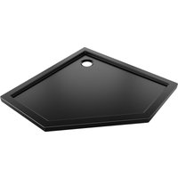 Flow Duschwanne fünfeckig slim 80 x 80 cm, schwarz matt - 46P708080 - Mexen von MEXEN