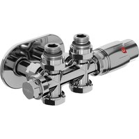 G00 thermostatische Rahmenkühlung/Winkel mit Verkleidung r, Duplex, DN50, Chrom - W908-900-905-01 - Mexen von MEXEN