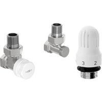 G04 Thermostat-Set, Winkel, Nickel - W913-012-948-01 - Mexen von MEXEN
