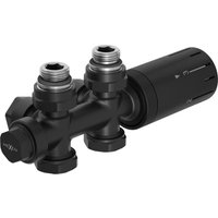 G05 Thermostat-Set, Winkel/Gerade, Duplex, DN50, schwarz - W908-958-70 - Mexen von MEXEN