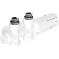 G05 Thermostat-Set, Winkel/Geraden, Duplex, DN50, weiß - W908-958-20 - Mexen von MEXEN