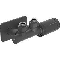 G05 Thermostat-Set, Winkel mit Abdeckung s, Duplex, DN50, Anthrazit - W907-958-910-66 - Mexen von MEXEN