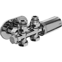 G05 Thermostat-Set Winkel/gerade mit Rosette r, Duplex, DN50, Chrom - W908-958-905-01 - Mexen von MEXEN