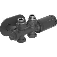 G05 thermostatisches Winkel-/Geradeset mit Maskierung r, Duplex, DN50, anthrazit - W908-958-905-66 - Mexen von MEXEN