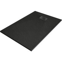 Hugo rechteckige Duschwanne smc 110 x 80 cm, schwarz, schwarze Abdeckung - 42708011-B - Mexen von MEXEN