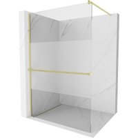 Kioto+ Duschwand mit Walk-in Regal 70 x 200 cm, transparent/ägyptisch, goldgebürstet - 800-070 - Mexen Kioto+ Duschwand mit Walk-in Regal 70 x 200 cm, transparent/ägyptisch, goldgebürstet - 800-070 - Mexen von MEXEN