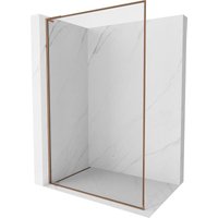 Kioto-F l Duschwand Walk-in mit Rahmen 80 x 202 cm, transparent 8 mm, Roségold - 800-080-174-60-00 - Mexen von MEXEN
