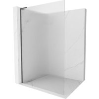 Kioto l Duschwand Walk-in 80 x 200 cm, matt, grau gebürstet - 800-080-103-66-09 - Mexen von MEXEN