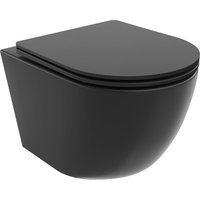Lena WC-Schüssel Randlos mit slim Sitz und Absenk-Automatik, duroplast, Schwarz matt - 3022108 - Mexen Lena WC-Schüssel Randlos mit slim Sitz und Absenk-Automatik, duroplast, Schwarz matt - 3022108 - Mexen von MEXEN