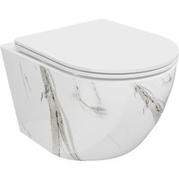 Lena WC-Schüssel Rimless mit Soft-Close Slim Sitz, Duroplast, wei√üer Stein - 30224094 - Mexen Lena WC-Schüssel Rimless mit Soft-Close Slim Sitz, Duroplast, wei√üer Stein - 30224094 - Mexen von MEXEN